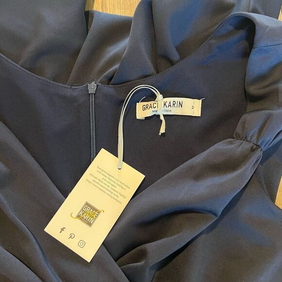 GRACE KARIN Women's Sleeveless Wrap V-Neck A-line
Bridesmaid Cocktail Party Dres - Picture 5 of 10